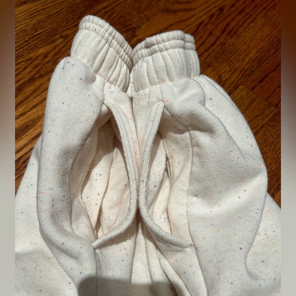 DSG Women’s Ivory Speckled Fleece Jogger Sweatpants Size Small - Picture 3 of 4